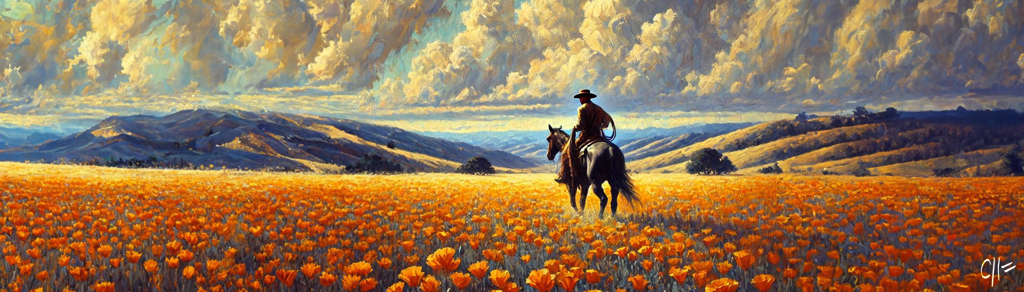 Poppy Horse — original artwork by Evan Chaffee